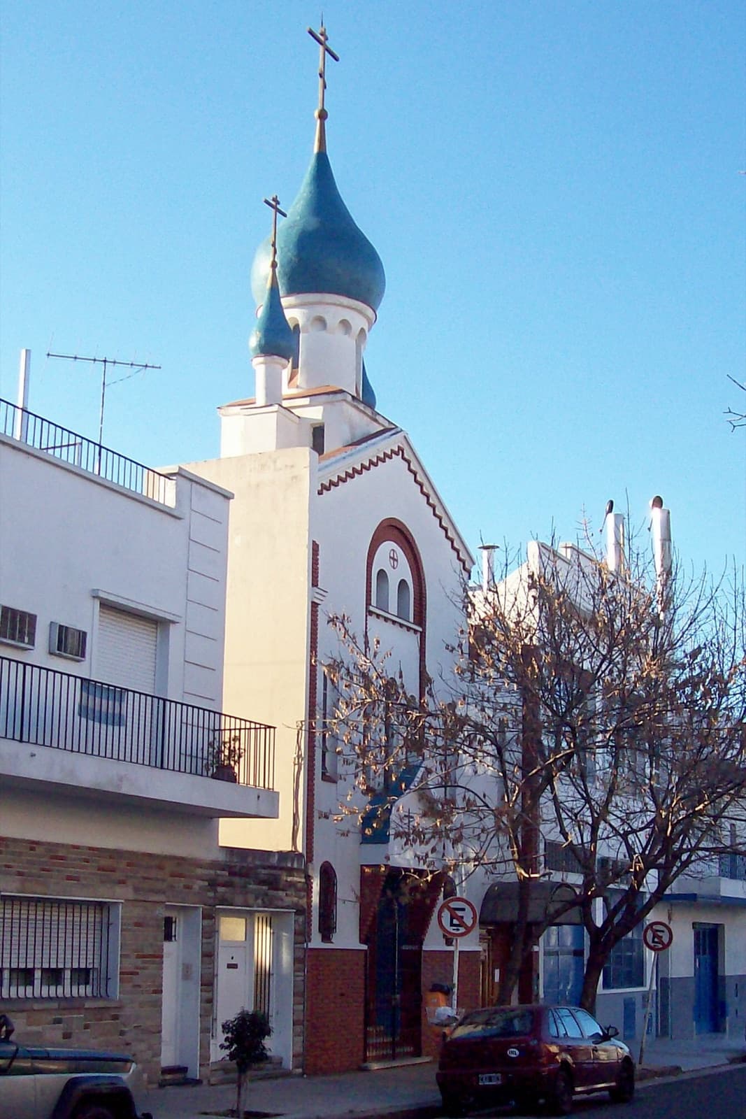 La catedral ortodoxa rusa de la Resurrección en la calle Núñez, Saavedra, Buenos Aires