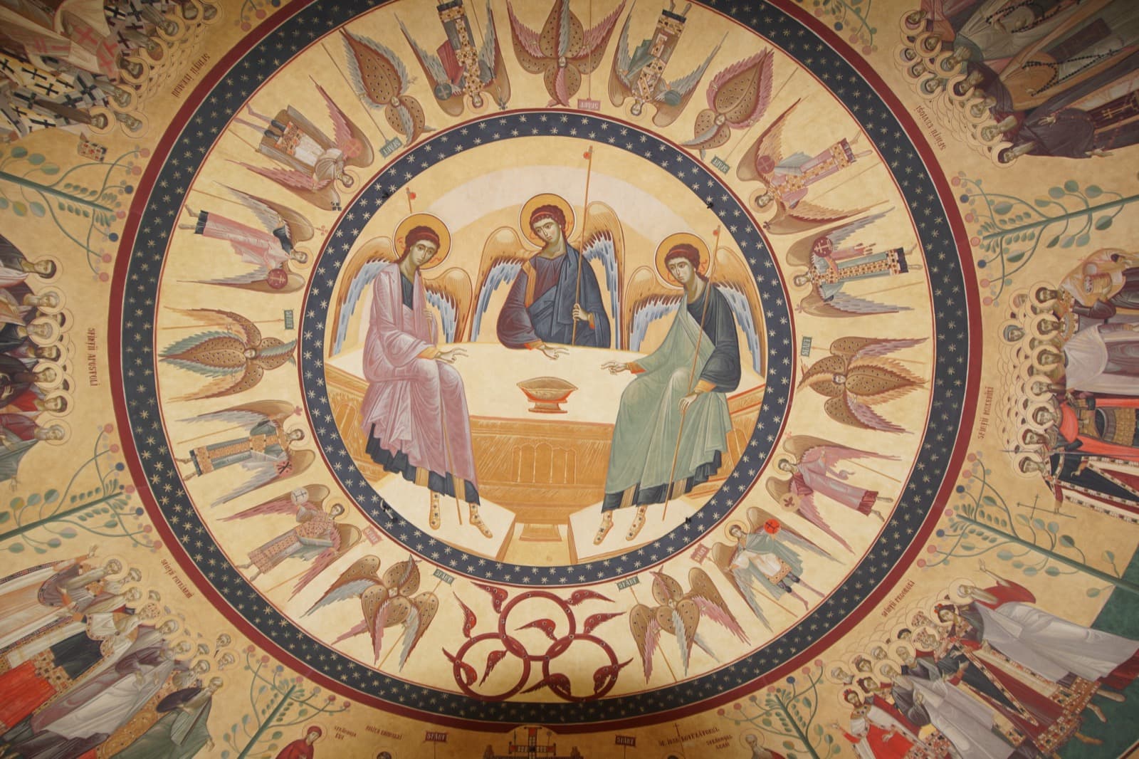 Fresko der Heiligen Dreifaltigkeit in der Rumänisch-Orthodoxen Metropolitankathedrale in der Fürther Straße, Nürnberg